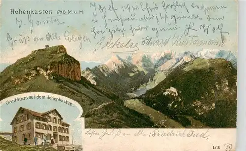 AK / Ansichtskarte  Hohenkasten_Hoher_Kasten_1799m_IR Panorama Gasthaus auf dem Hohenkasten