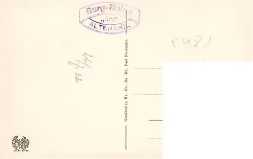 AK / Ansichtskarte  Altenahr Total mit Burgruine Tunnels und schwarzem und weissem Kreuz