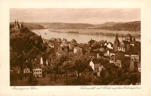 AK / Ansichtskarte 73943777 Remagen_Rheinland-Pfalz Teilansicht mit Rhein und Siebengebirge