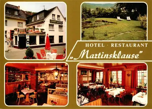 AK / Ansichtskarte 73943807 Mayschoss_Ahr Hotel Restaurant Martinsklause Bar Gastraum Liegewiese