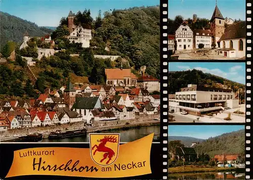 AK / Ansichtskarte 73943832 Hirschhorn_Neckar Schloss Hotel auf der Burg Neckarpartie