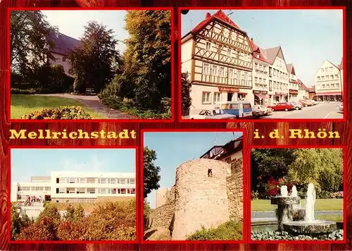 AK / Ansichtskarte  Mellrichstadt Park Ortspartien Stadtmauer Brunnen