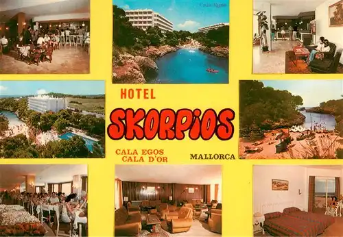 AK / Ansichtskarte  Cala_Egos_Mallorca_ES Hotel Skorpios Gastraeume Appartements Teilansichten