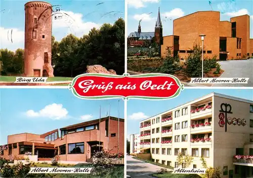 AK / Ansichtskarte  Oedt_Grefrath_NRW Burg Uda Albert-Mooren-Halle Altenheim