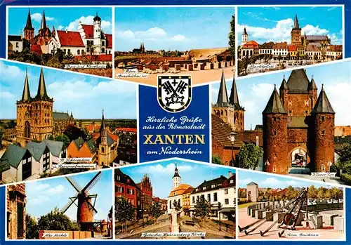 AK / Ansichtskarte  Xanten Dom Karthaus Roemisches Amphitheater Marktplatz Museum Klever Tor Muehle Kirche