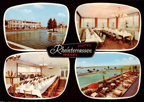 AK / Ansichtskarte 73943900 Wesel__Rhein Rheinterrassen Restaurant Freibad 