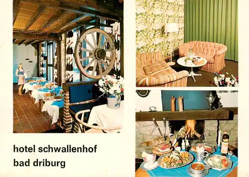 AK / Ansichtskarte 73943949 Bad_Driburg Hotel Pension Schwallenhof Restaurant