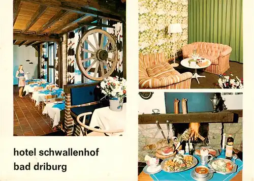 AK / Ansichtskarte  Bad_Driburg Hotel Pension Schwallenhof Restaurant