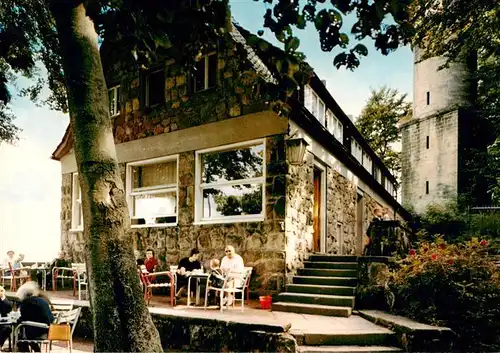AK / Ansichtskarte 73943969 Bad_Driburg Café Restaurant Sachsenklause auf der Iburg