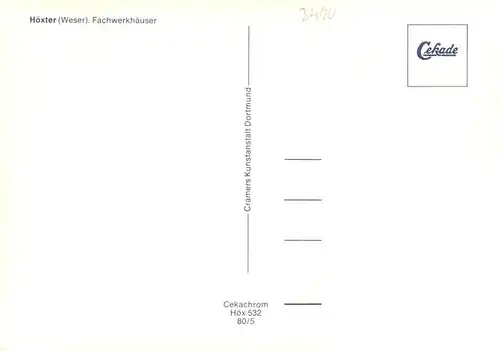 AK / Ansichtskarte  Hoexter_Weser Fachwerkhaeuser