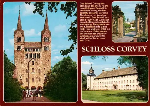 AK / Ansichtskarte  Hoexter_Weser Schloss Corvey Historie