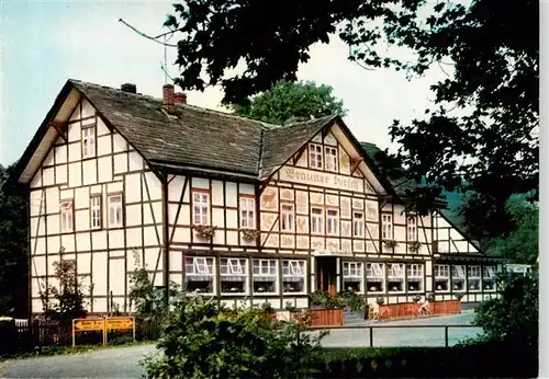 AK / Ansichtskarte  Neuhaus_Solling Hotel Brauner Hirsch Fachwerkhaus