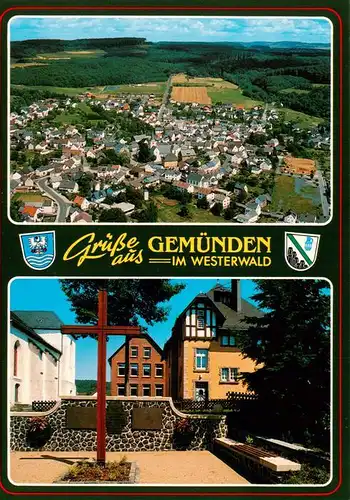 AK / Ansichtskarte 73944117 Gemuenden_Westerwald Fliegeraufnahme Ortsmotiv