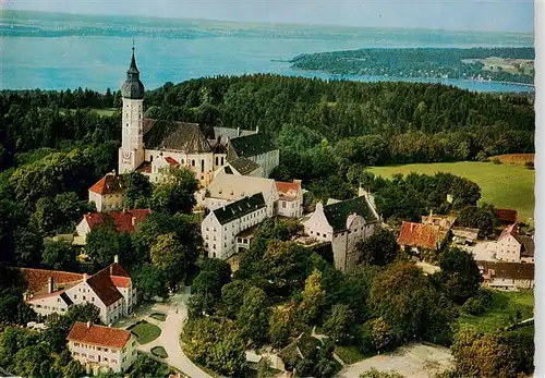 AK / Ansichtskarte  Andechs Kloster Andechs am Ammersee Fliegeraufnahme