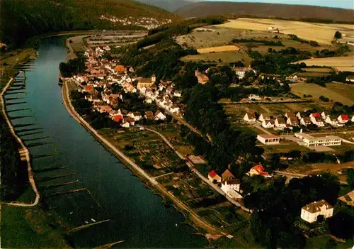 AK / Ansichtskarte  Herstelle_Weser Fliegeraufnahme