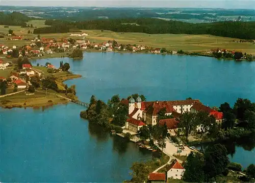 AK / Ansichtskarte  Seeon_Klostersee Insel Schloss Hotel und Parkhotel Sandau