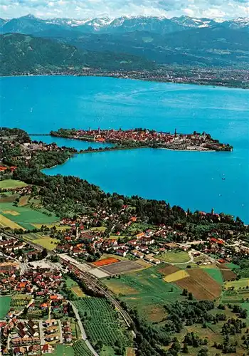 AK / Ansichtskarte  Lindau__Bodensee Fliegeraufnahme mit Bad Schachen