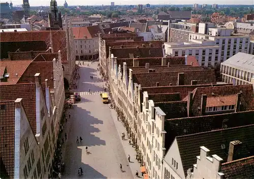 AK / Ansichtskarte  Muenster___Westfalen Patrizierhaeuser Prinzipalmarkt Rathaus