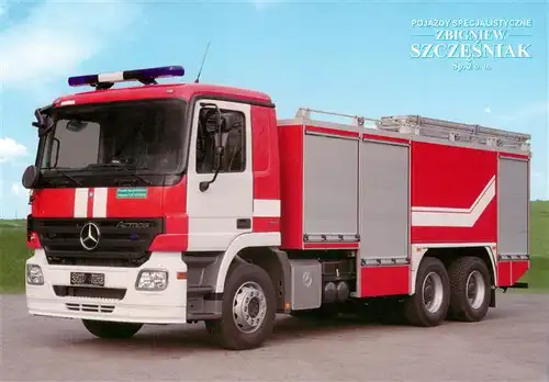 AK / Ansichtskarte 73944252 Feuerwehr_Fire-Brigade_Pompiers_Bomberos Mercedes Benz 2636 6*4