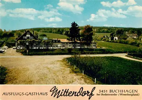 AK / Ansichtskarte 73944343 Buchhagen_Bodenwerder Ausflugs-Gasthaus Mittendorf