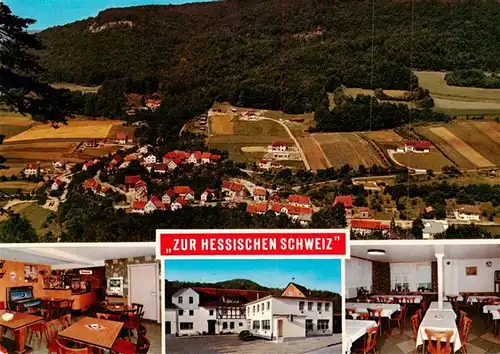 AK / Ansichtskarte 73944378 Hitzelrode_Meinhard Gasthaus Pension Hessische Schweiz Panorama