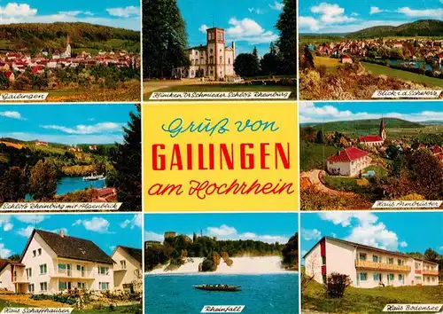 AK / Ansichtskarte 73944398 Gailingen_Singen_BW Kliniken Dr. Schmieder Schloss Alpenblick Rheinfall