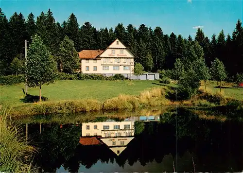 AK / Ansichtskarte 73944422 Kirnbach_Wolfach Hoehengasthaus Pension Moosenmaettle Teich