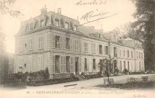 AK / Ansichtskarte  Saint-Sulpice-de-Favieres Chateau de Segrez