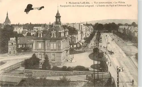 AK / Ansichtskarte  Maisons-Laffitte_78_Yvelines Vue panoramique La Mairie Avenue Longueil Entree du Parc et lAvenue Egle