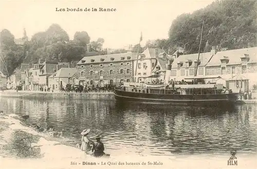 AK / Ansichtskarte  Dinan_22_Cotes-d_Armor Le Quai des bateaux de St Malo