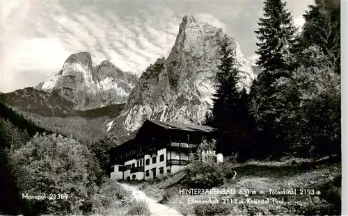 AK / Ansichtskarte  Hinterbaerenbad_Kaisertal_Tirol_AT Totenkirchl mit Ellmauerhalt und Kaisertal