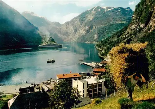 AK / Ansichtskarte 73944568 Geiranger_Norge Fjord Panorama