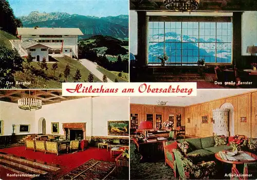 AK / Ansichtskarte  Obersalzberg_Berchtesgaden Der Berghof Hitlerhaus Grosses Fenster Konferenzzimmer Arbeitszimmer