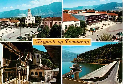 AK / Ansichtskarte  Gostivar_Macedonia_North Ortsansichten Kirchen Staumauer