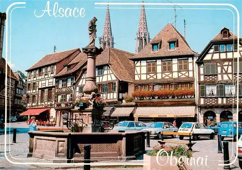 AK / Ansichtskarte  Obernai_Alsace_Oberehnheim_Elsass_67 Marktplatz mit dem Odilienbrunnen