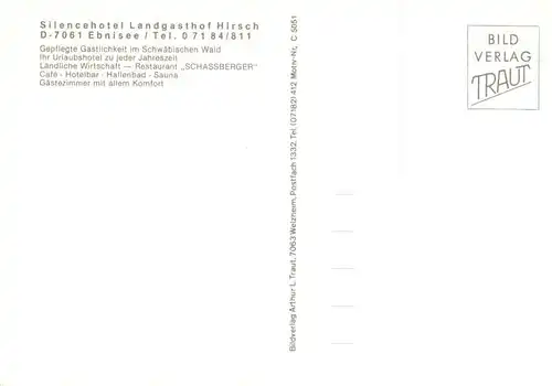 AK / Ansichtskarte  Ebnisee_Welzheim Silencehotel Landgasthof Hirsch