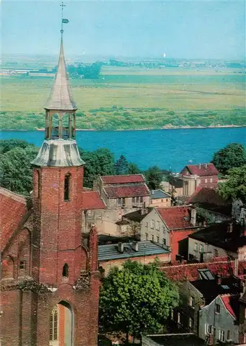 AK / Ansichtskarte 73944754 Tczew_Dirschau_Westpreussen_PL Fragment miasta z lewej wieza gotyckiego kosciola