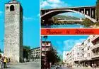 AK / Ansichtskarte 73944774 Titograd_Podgorica_Montenegro Turm Bruecke Stadtzentrum