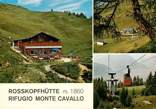 AK / Ansichtskarte  Rosskopfhuette_1860m_Rifugio_Monte_Cavallo_IT Teilansichten Seilbahn