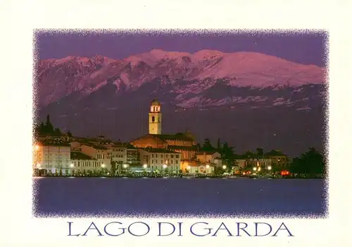 AK / Ansichtskarte 73944924 Salo_Lago_di_Garda_IT Ansicht vom See aus Nachtaufnahme