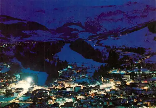AK / Ansichtskarte  Megeve_74_Haute-Savoie Blick ins Tal Nachtaufnahme Wintersportplatz Alpen