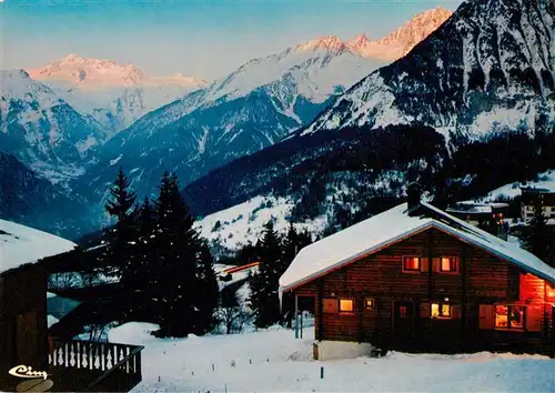 AK / Ansichtskarte  Courchevel_73_Savoie Coucher de soleil sur le massif de Bellecôte