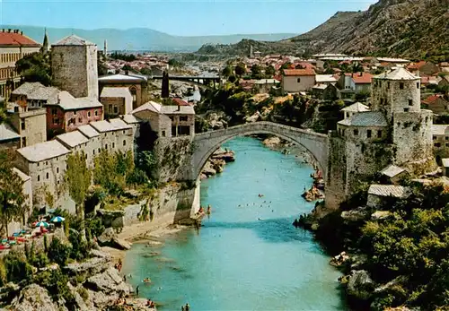 AK / Ansichtskarte 73944958 Mostar_Moctap_Bosnia_and_Herzegovina Stari most Alte Bruecke