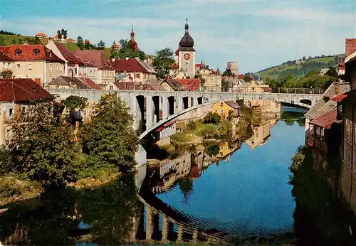 AK / Ansichtskarte  Waidhofen_Ybbs Partie an der Ybbs Blick zur Kirche