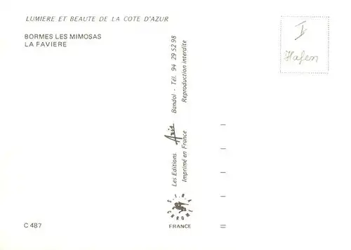 AK / Ansichtskarte  Bormes-les-Mimosas_83_Var Collection Lumière et beauté de la Cote d'Azur