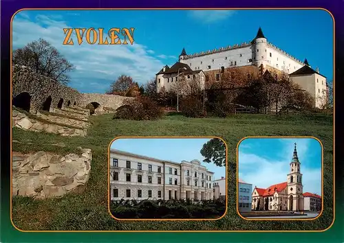 AK / Ansichtskarte  Zvolen_Altsohl_SK Zamok Divadlo Kostol Schloss Theater Kirche