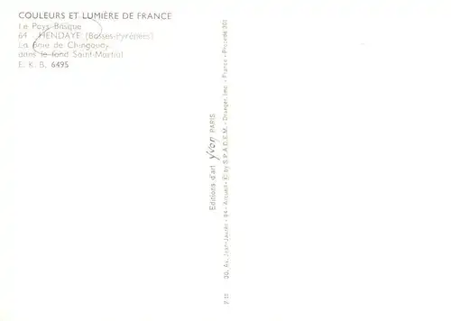 AK / Ansichtskarte  Hendaye_64 Baie de Chingoudy dans le fond Saint Martial Collection Couleurs et Lumière de France