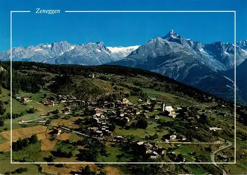 AK / Ansichtskarte  Zeneggen_VS Panorama Blick gegen Bietschhorn