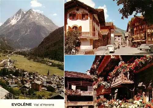 AK / Ansichtskarte  Evolene_VS Dorfansichten Panorama Val d'Hérens Alpen