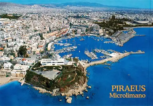 AK / Ansichtskarte  Microlimano_Piraeus_Piree_Pireus_Pireo_Greece Fliegeraufnahme